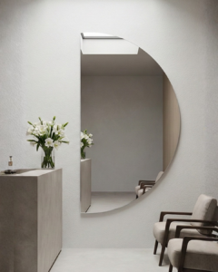 Espejo media luna decorativo